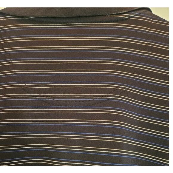 Pebble Beach Performance Polo Men's XXL Knit Black with black cream stripes - Picture 5 of 5